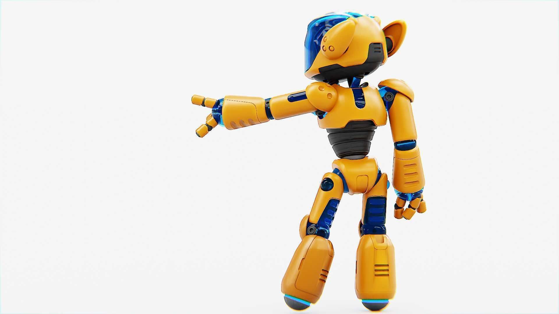 UTILITY BOT MONICA RIGGED 3D model_7