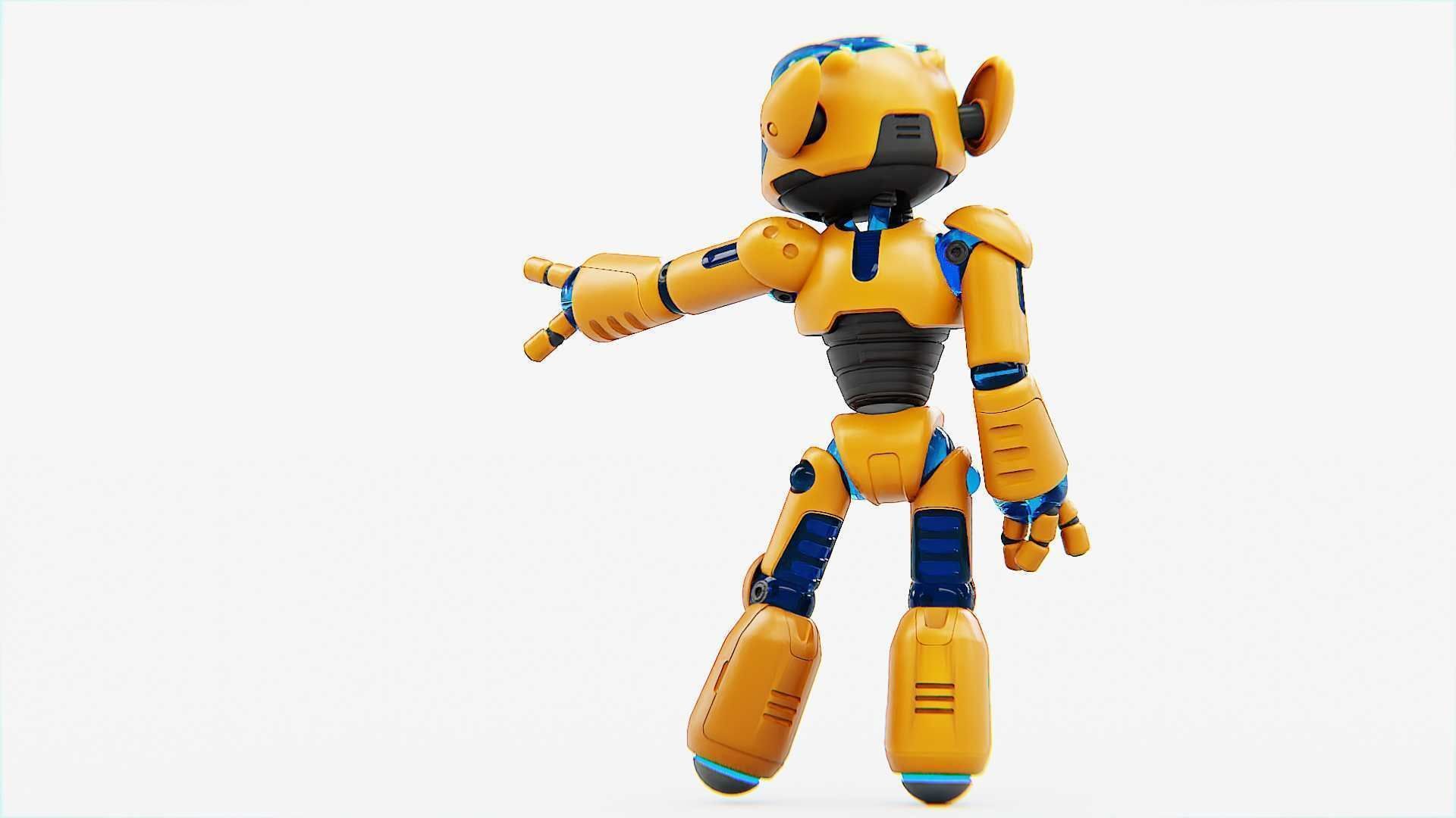 UTILITY BOT MONICA RIGGED 3D model_8