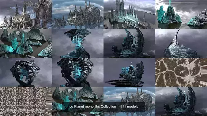 Ice Planet monoliths Collection 1  