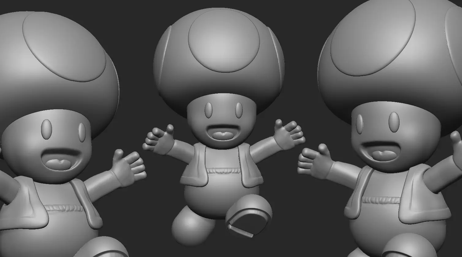 Toad From Super Mario Bros 3D print model