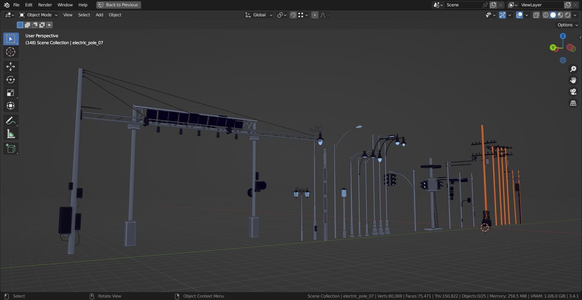Street Electric Assets Low-poly 3D model_18