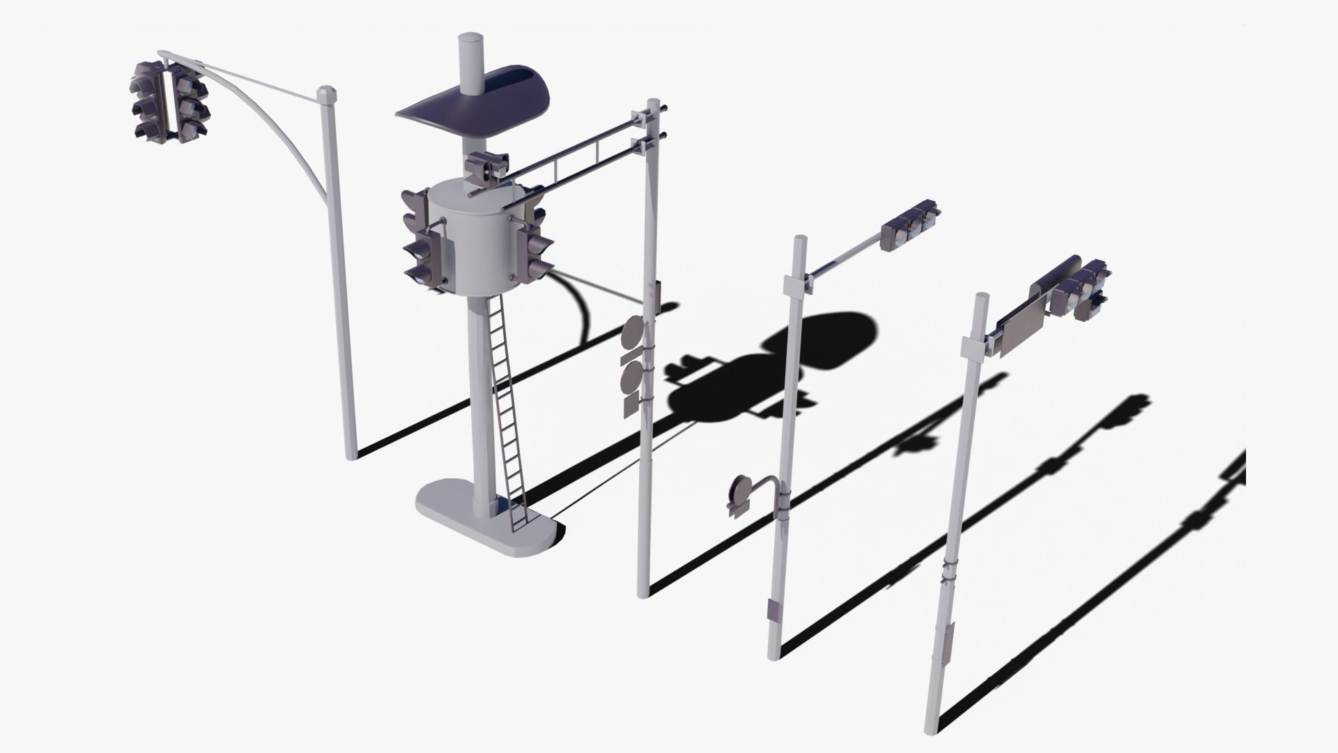 Street Electric Assets Low-poly 3D model_10