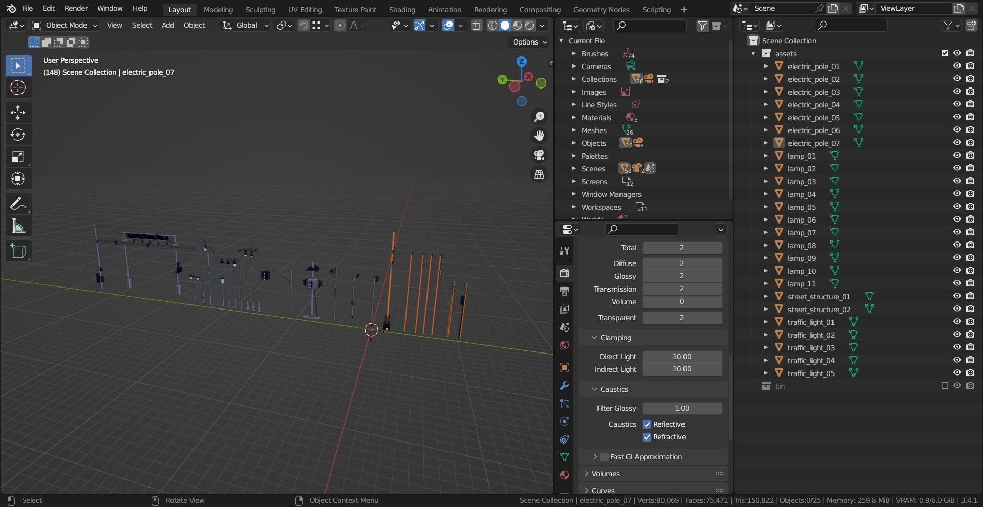 Street Electric Assets Low-poly 3D model_13