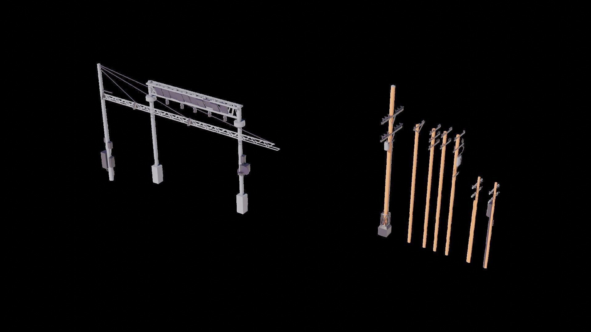 Street Electric Assets Low-poly 3D model_11