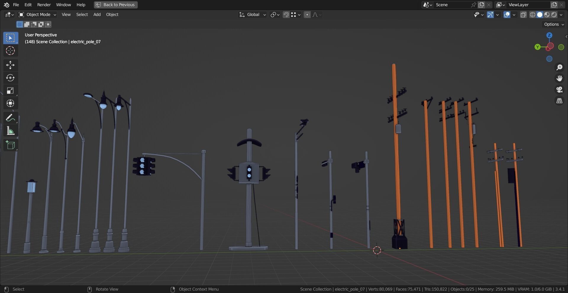Street Electric Assets Low-poly 3D model_15