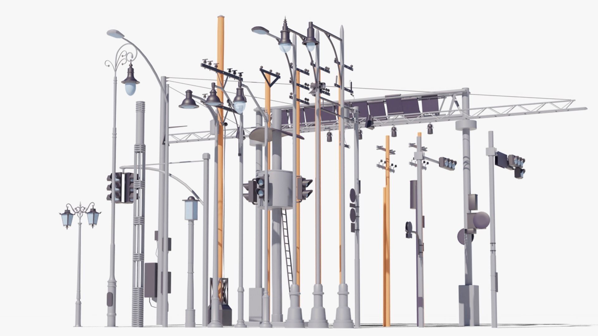 Street Electric Assets Low-poly 3D model_8