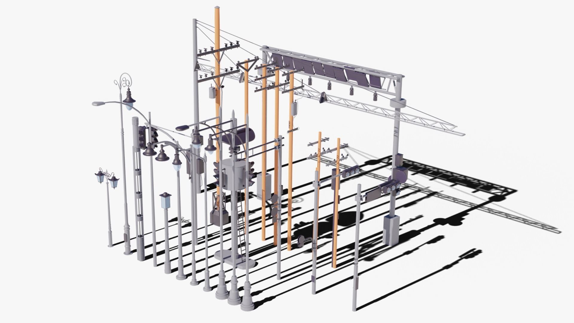 Street Electric Assets Low-poly 3D model_6