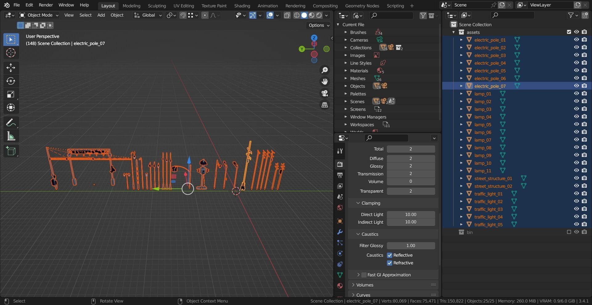 Street Electric Assets Low-poly 3D model_14