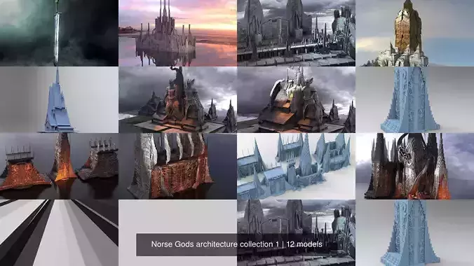 Norse Gods architecture collection 1 