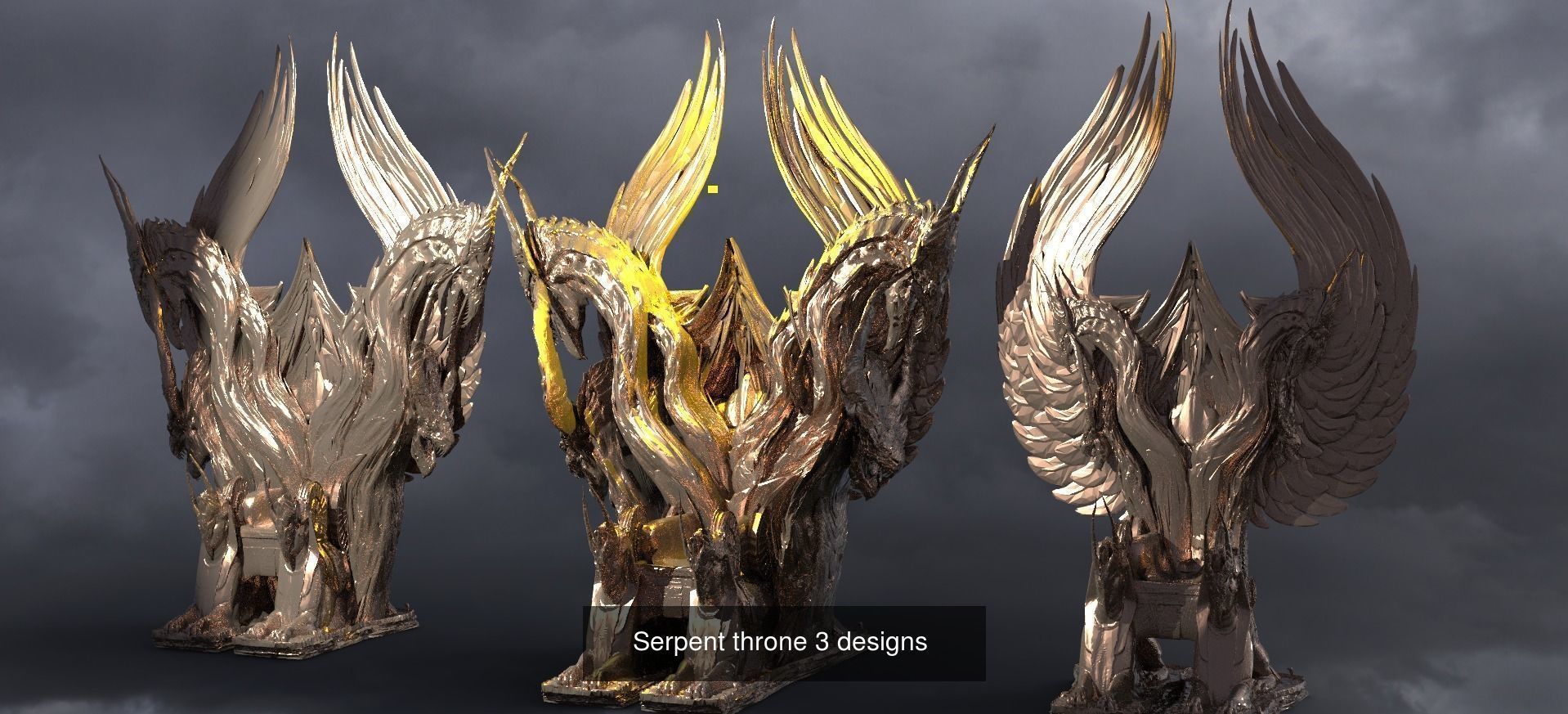 Dragon Sculpture Throne collection 1 _4