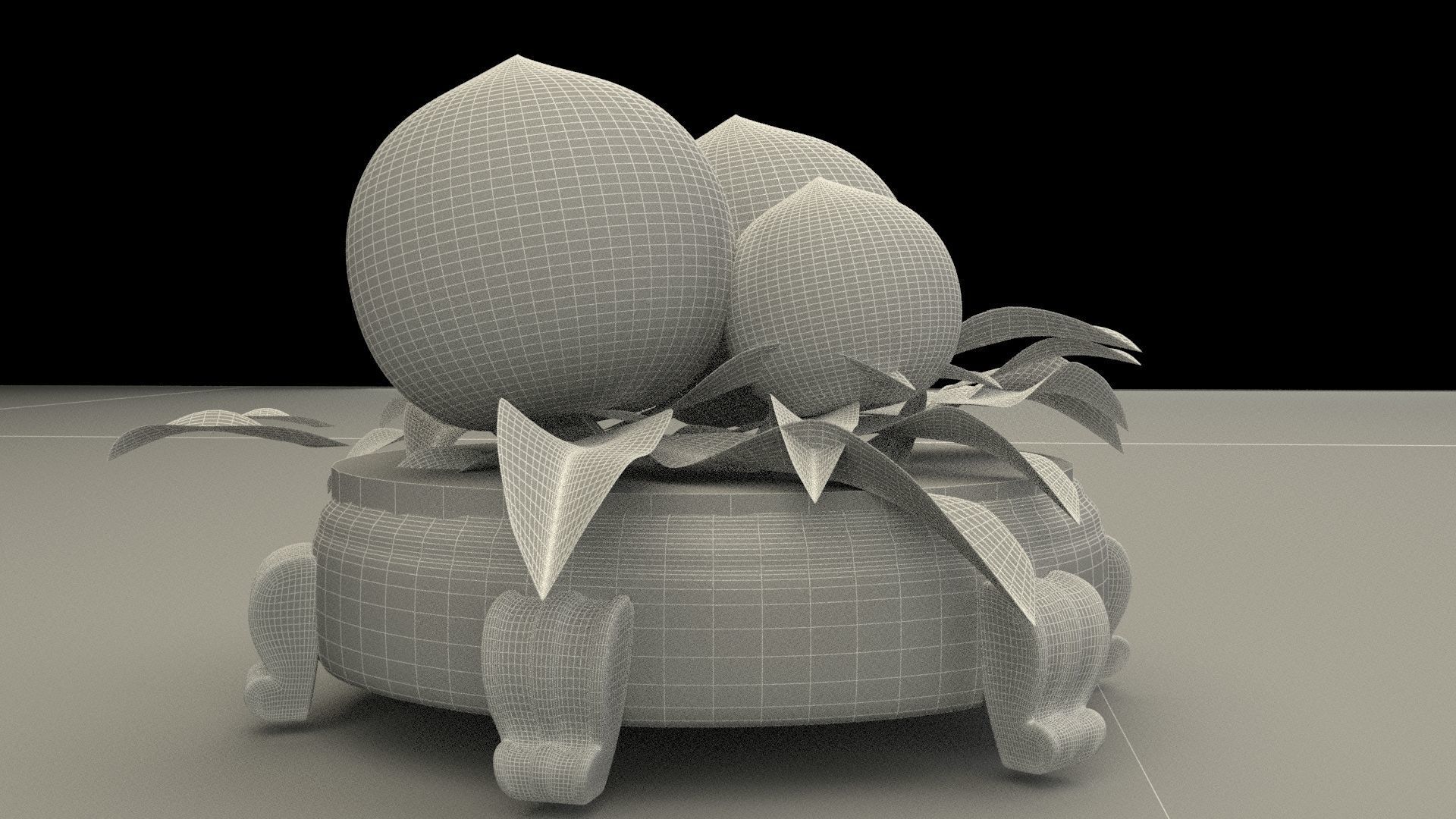 Chinese peach 3D model_6