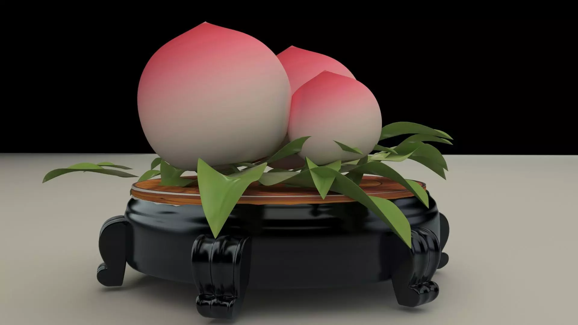 Chinese peach 3D model_0