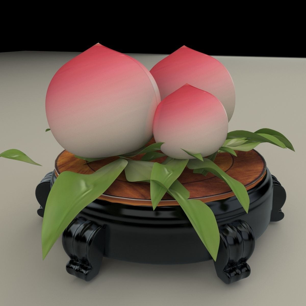 Chinese peach 3D model_5