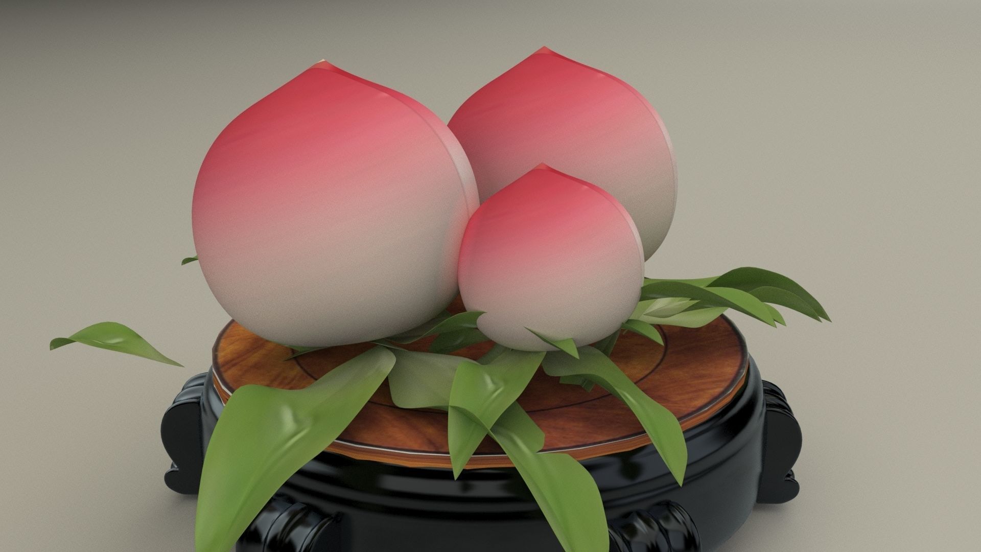 Chinese peach 3D model_3