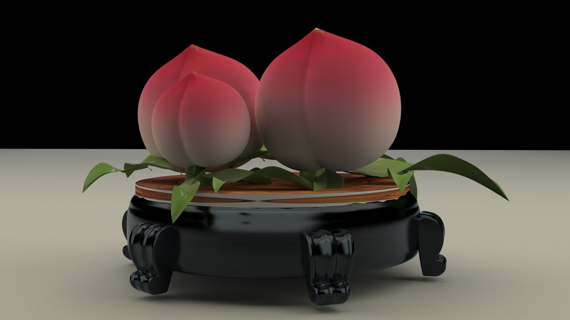 Chinese peach 3D model_2