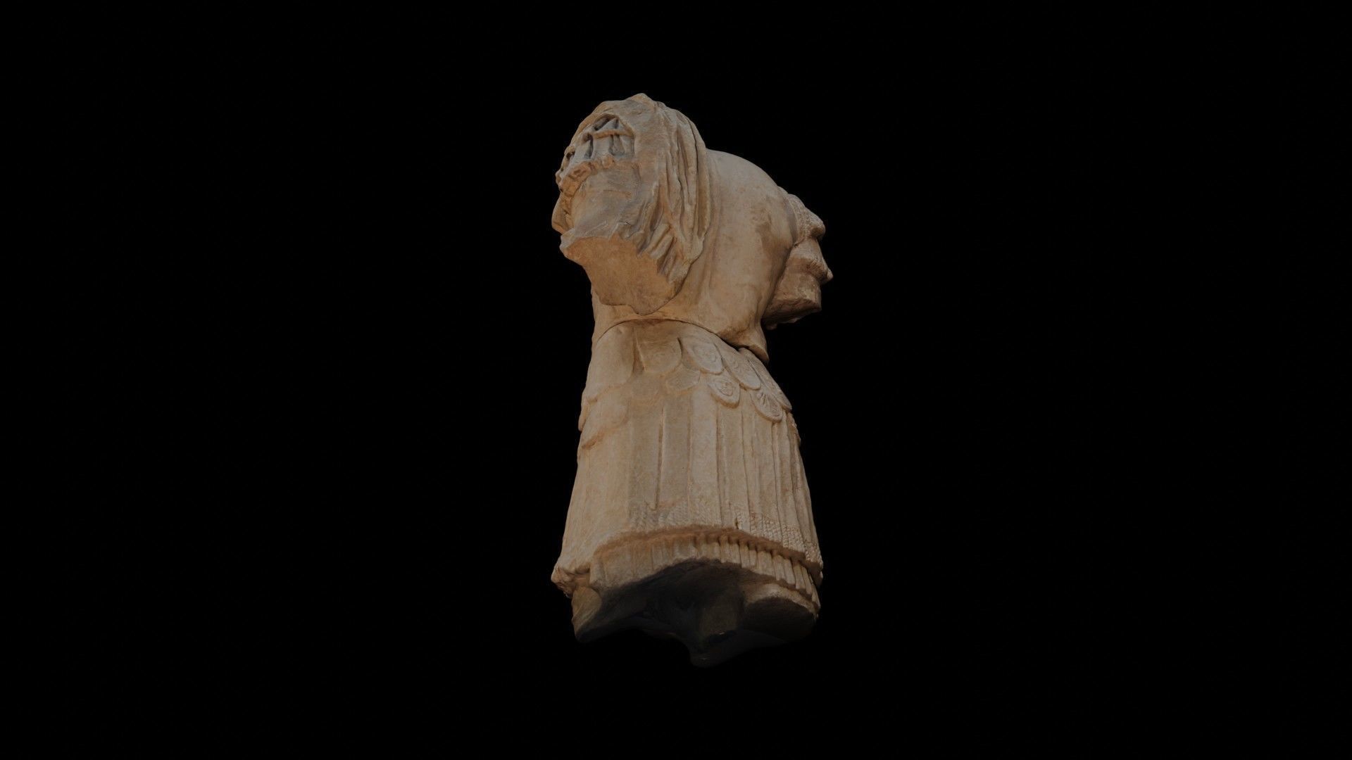3D Scan of a Majestic Stone Greek Armor Torso 3D model_17