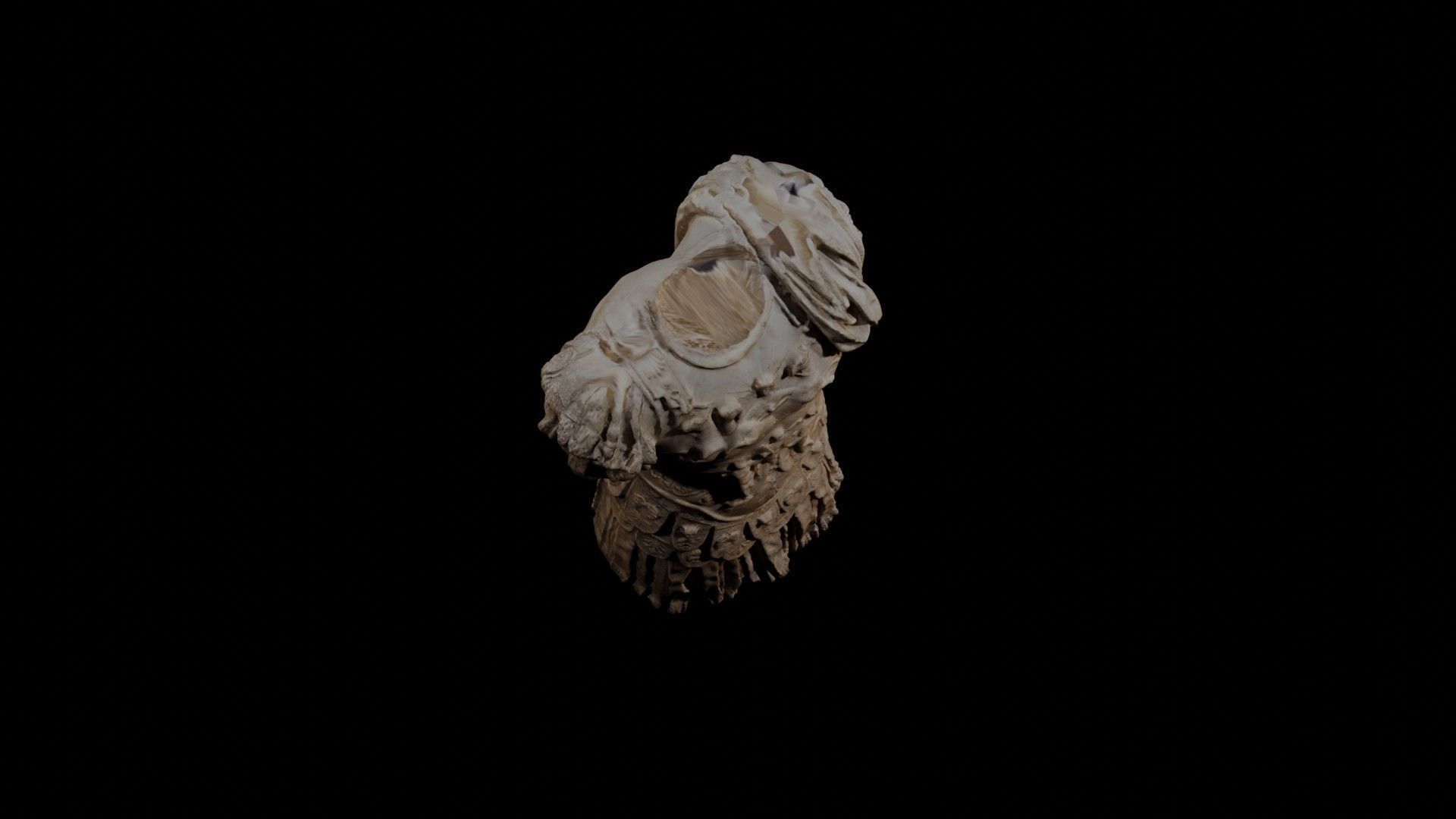 3D Scan of a Majestic Stone Greek Armor Torso 3D model_4