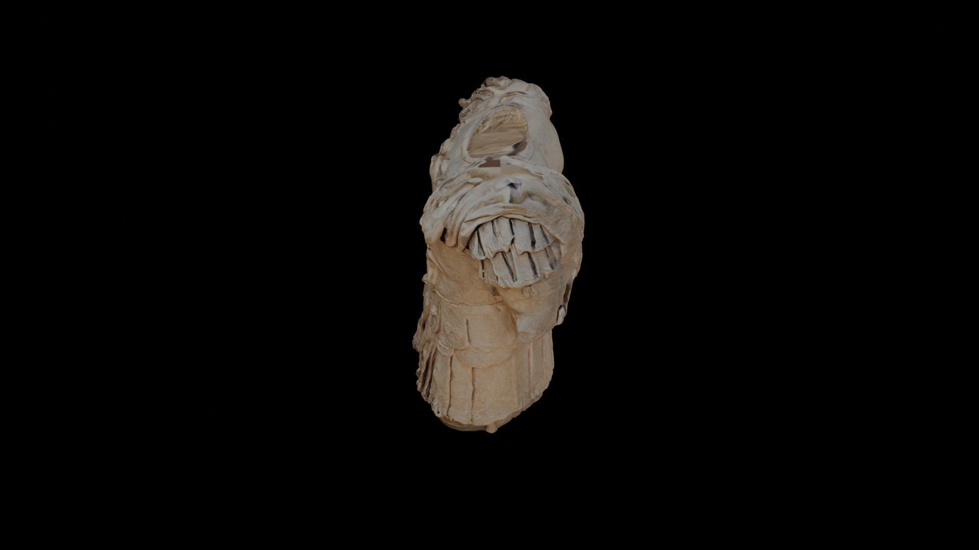 3D Scan of a Majestic Stone Greek Armor Torso 3D model_13