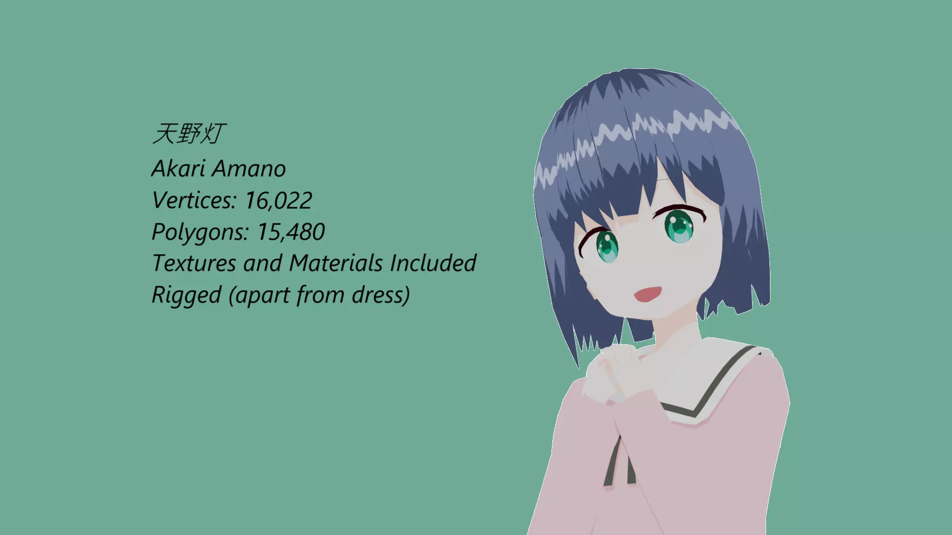 Akari 3D Model 3D model_0