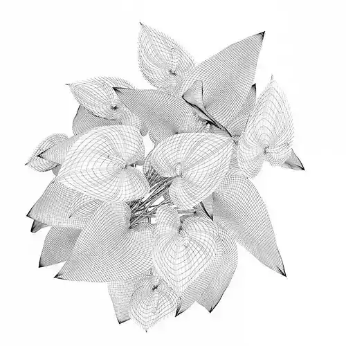 Red Flower in White Pot