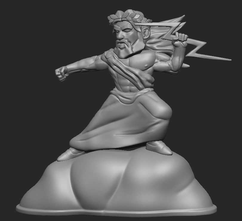 Zeus Cartoon 3D print model_2
