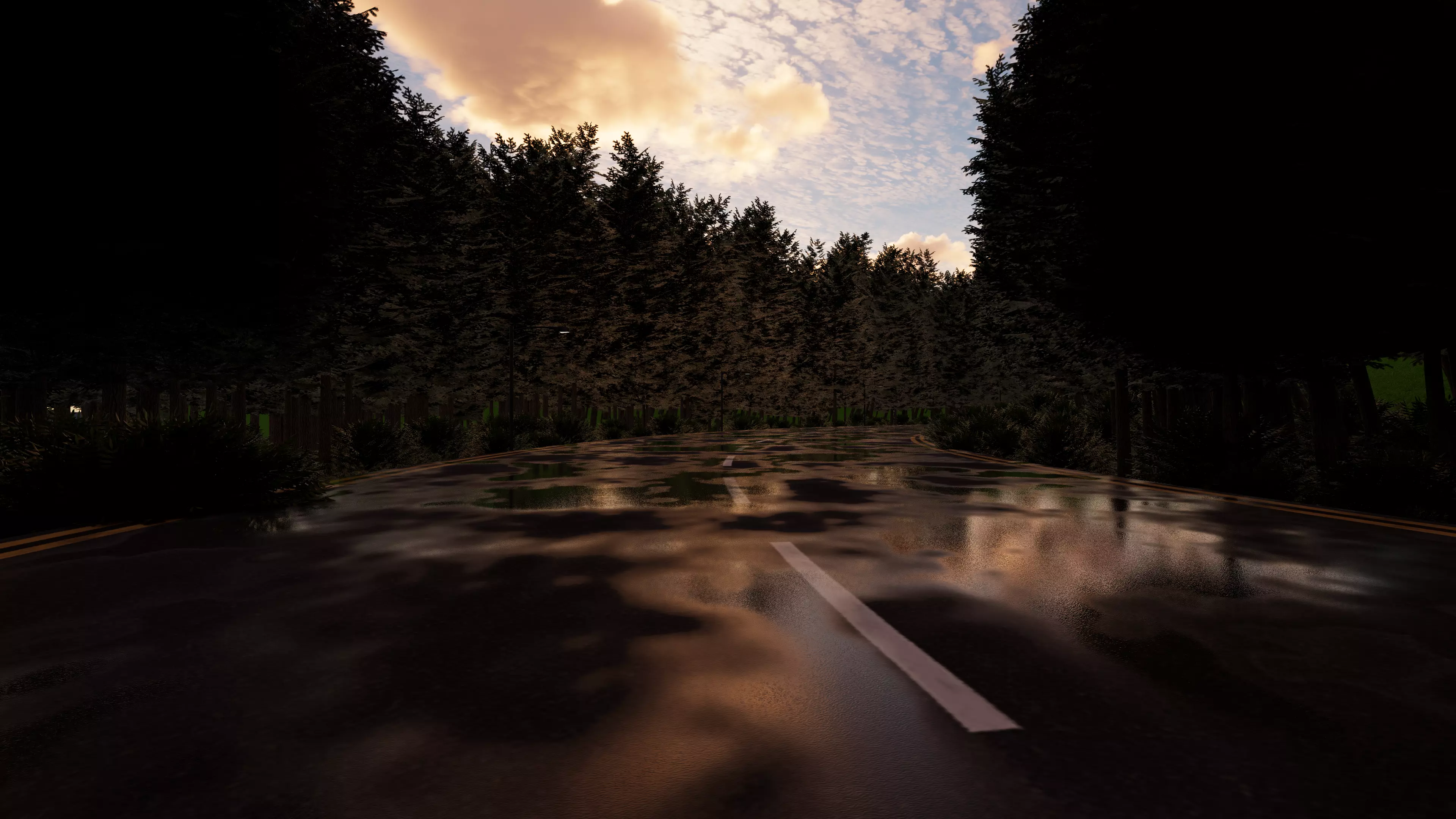 Road high way rendered 3D model
