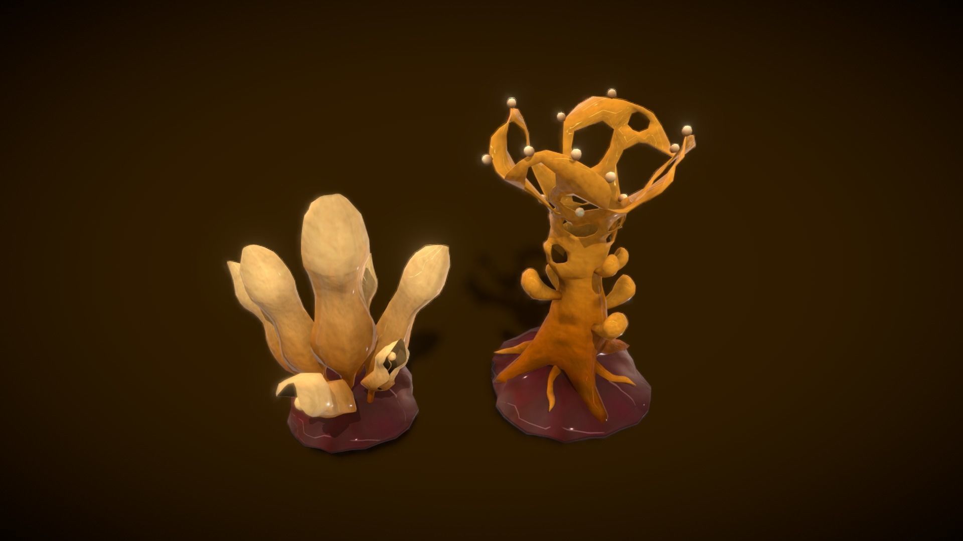 Cartoon Seaweed 6 Low-poly 3D model_8