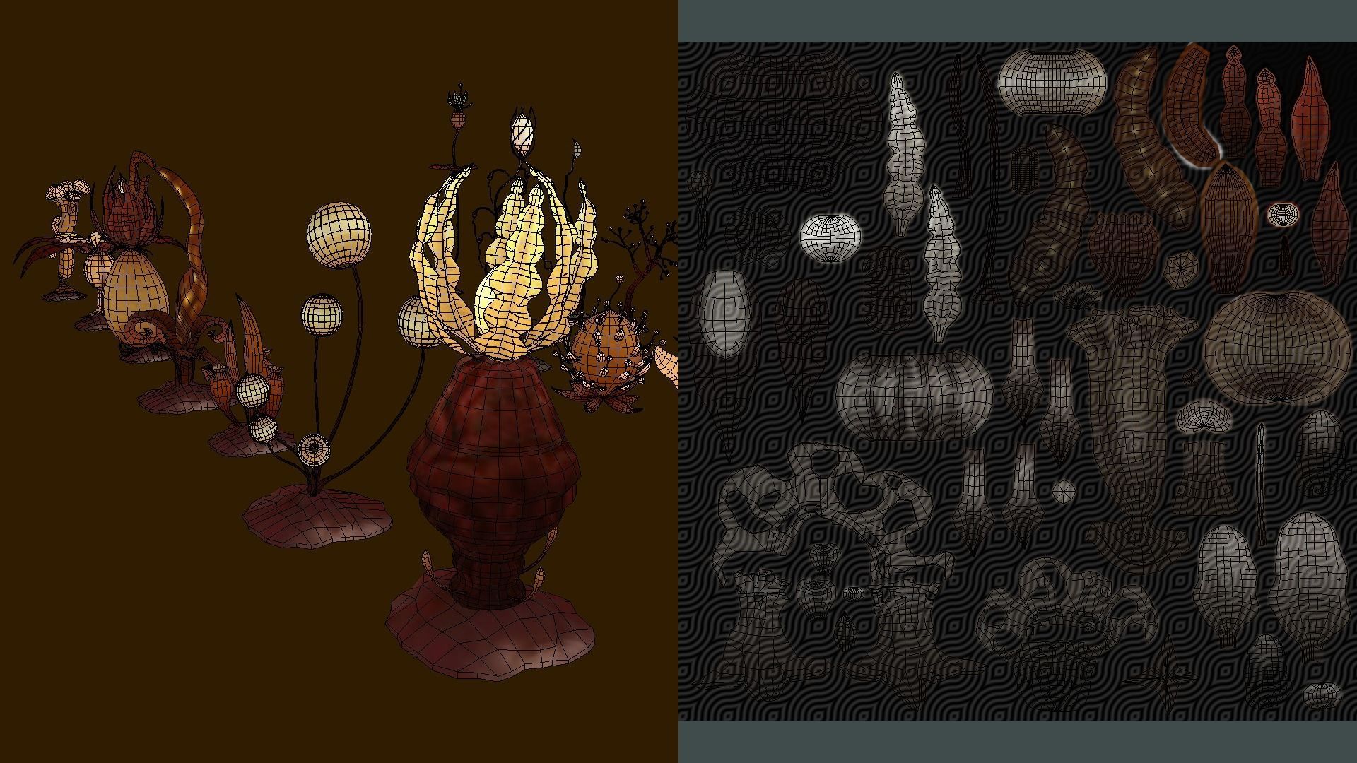 Cartoon Seaweed 6 Low-poly 3D model_2