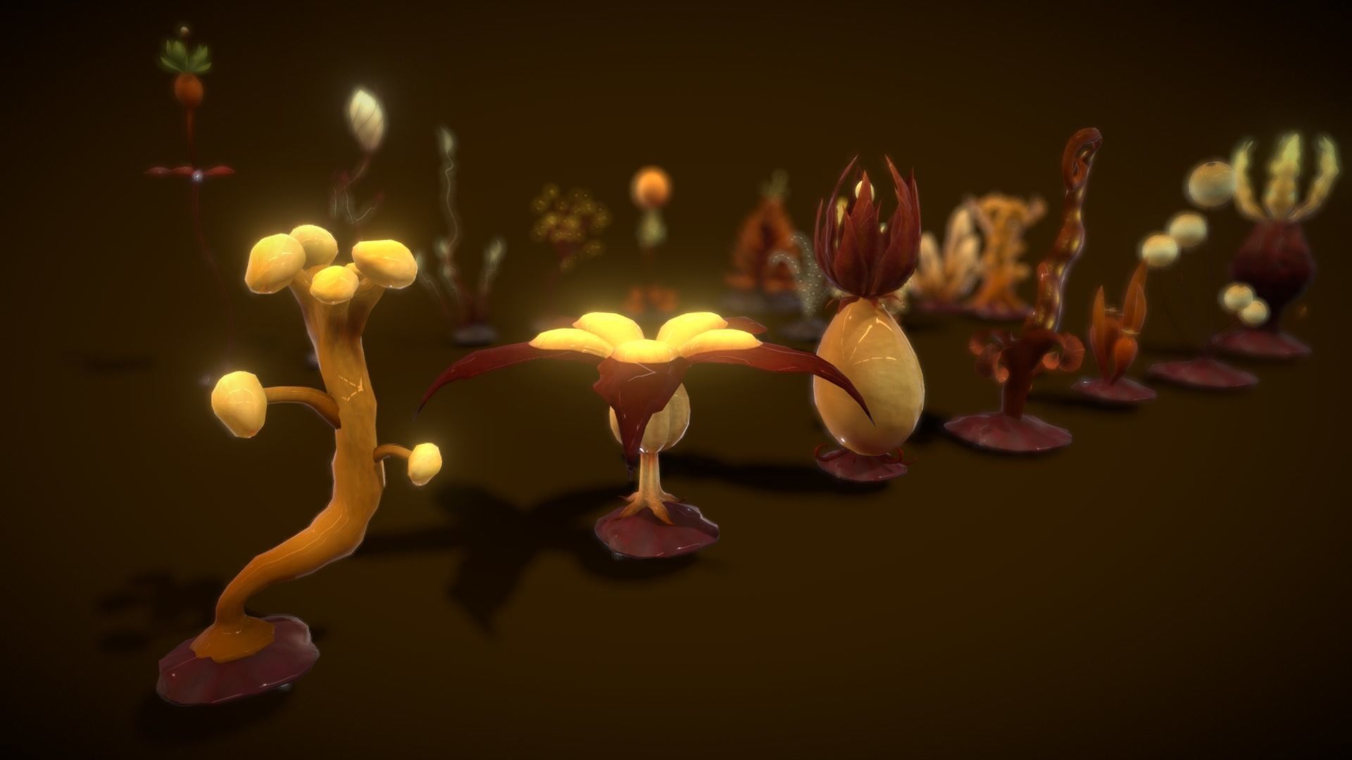 Cartoon Seaweed 6 Low-poly 3D model_16