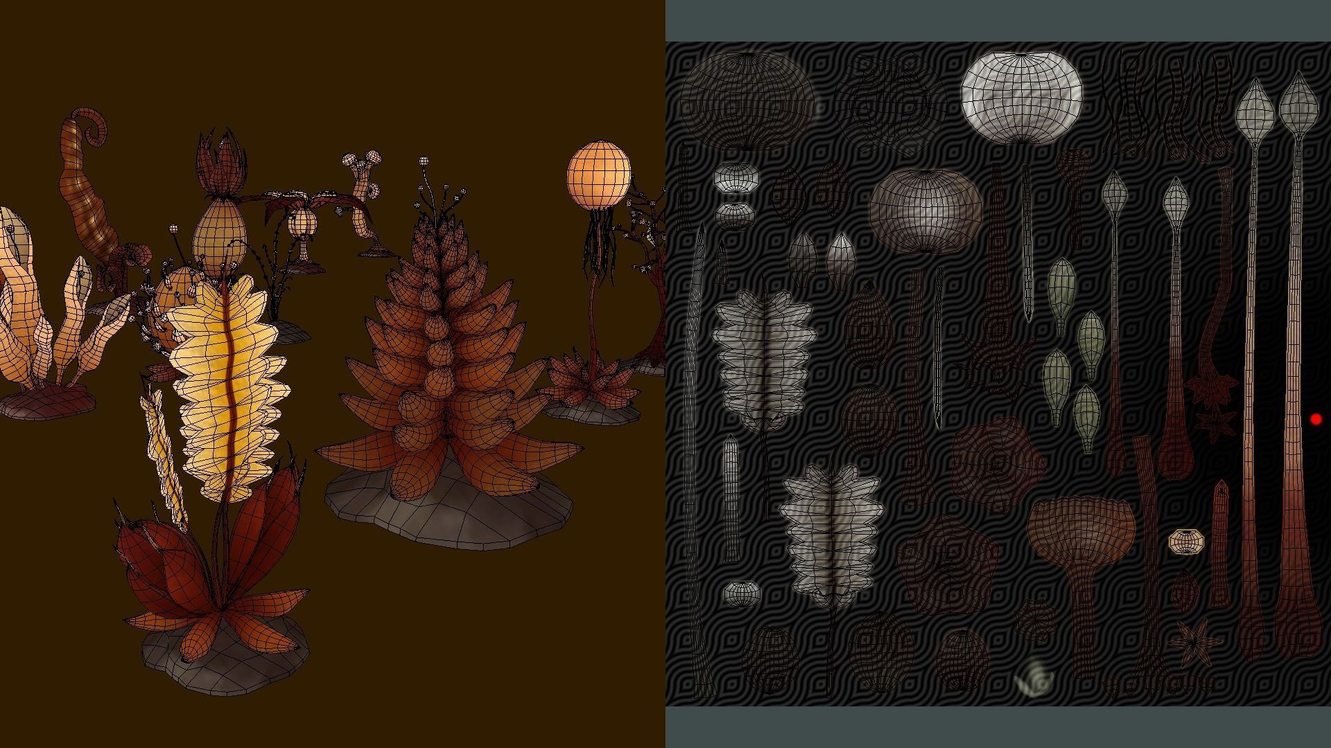 Cartoon Seaweed 6 Low-poly 3D model_22