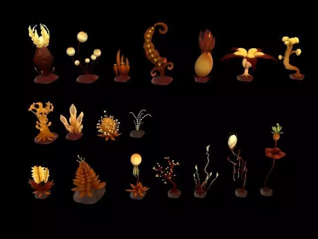 Cartoon Seaweed 6 Low-poly 3D model_0