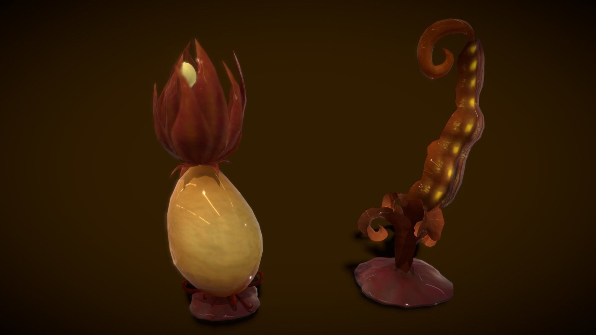 Cartoon Seaweed 6 Low-poly 3D model_6