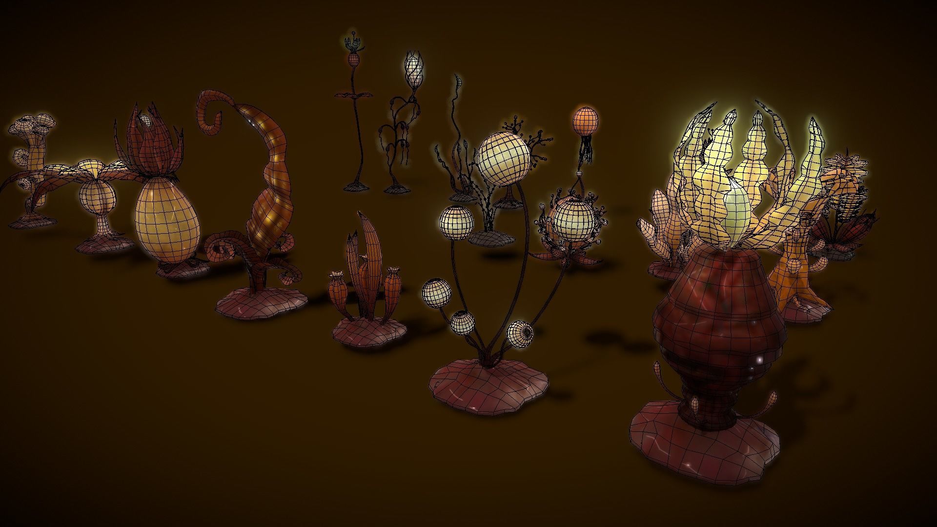 Cartoon Seaweed 6 Low-poly 3D model_20