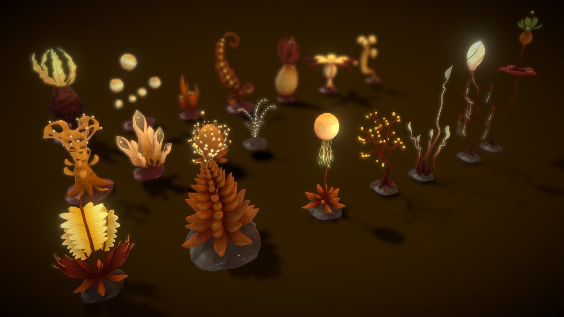 Cartoon Seaweed 6 Low-poly 3D model_23