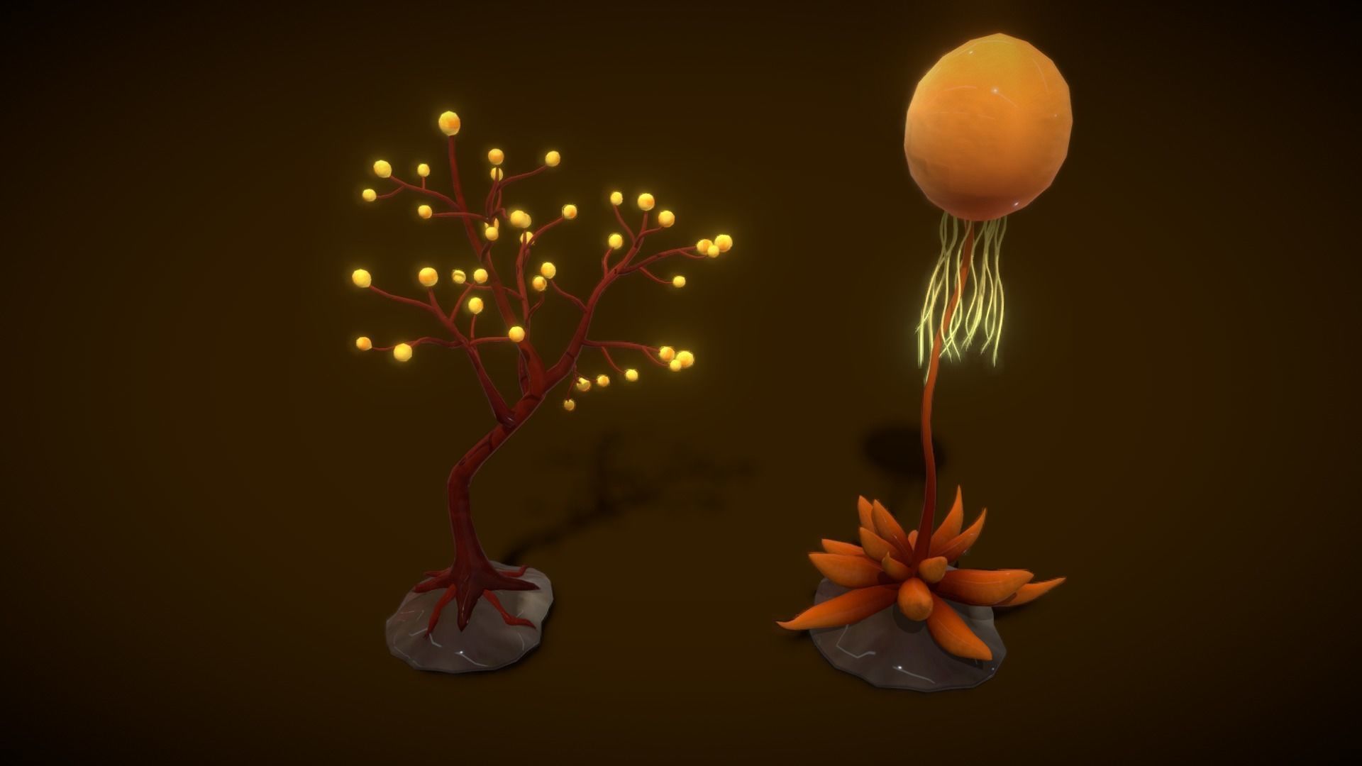 Cartoon Seaweed 6 Low-poly 3D model_13