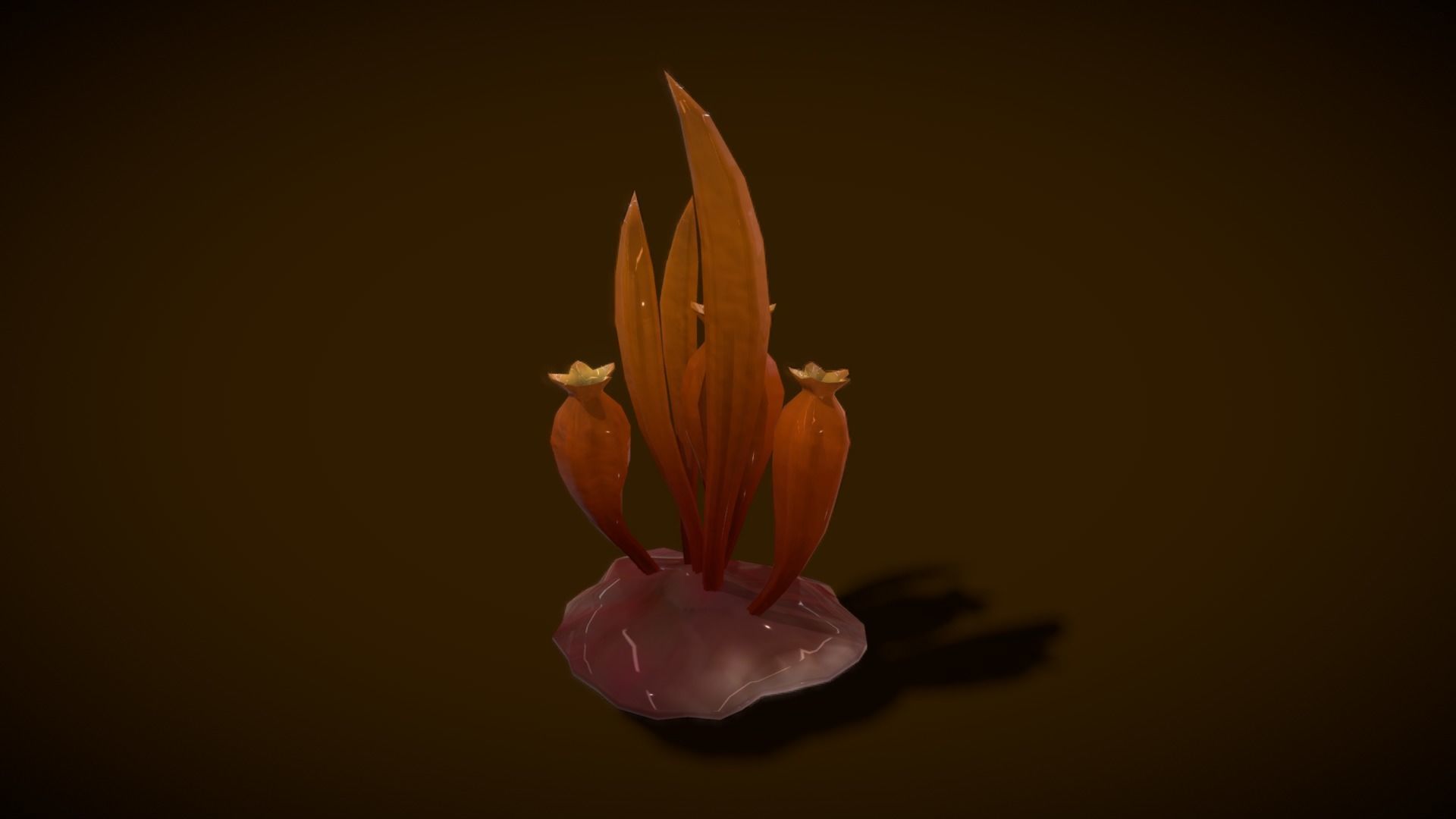Cartoon Seaweed 6 Low-poly 3D model_5