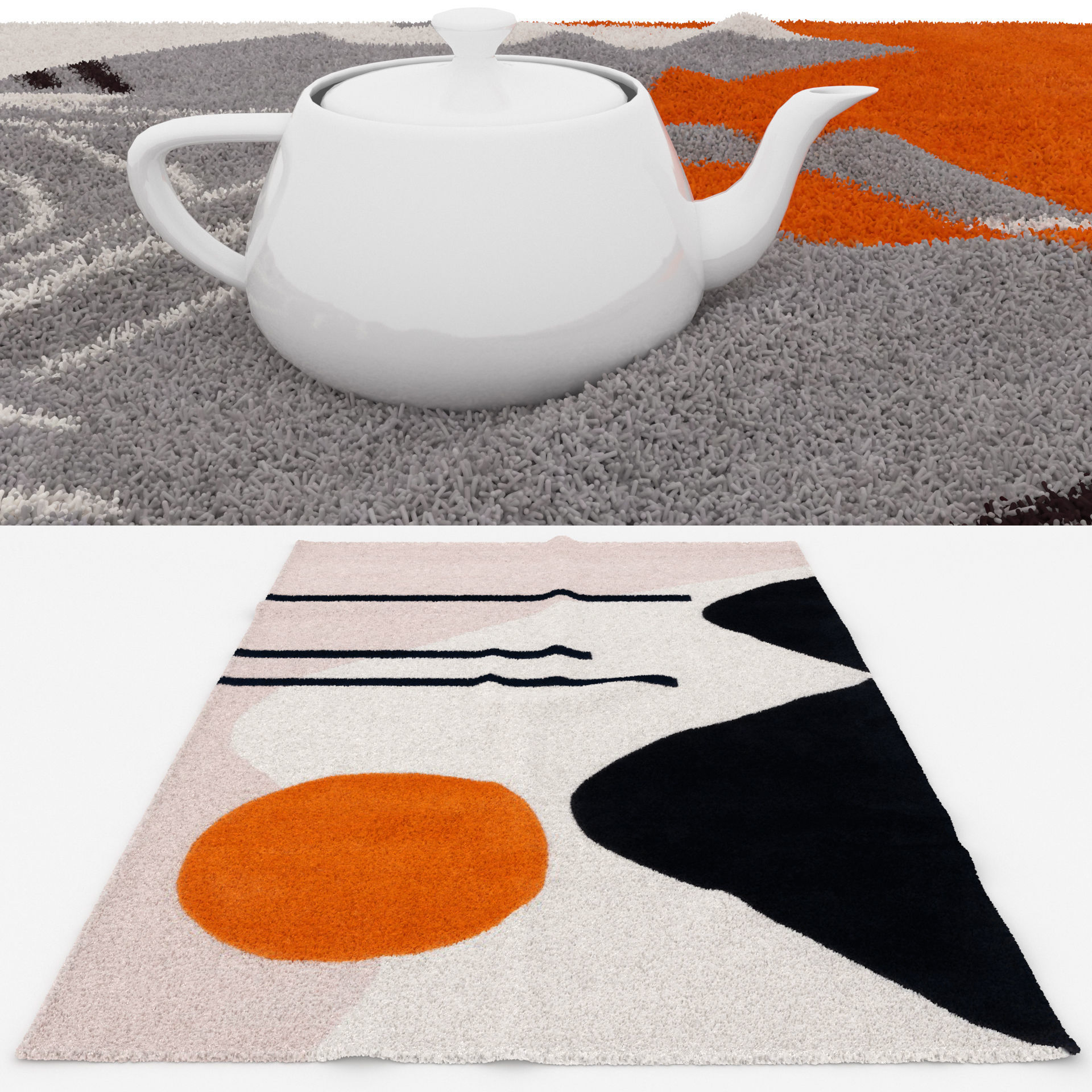 Rugs No 875 Low-poly 3D model_1