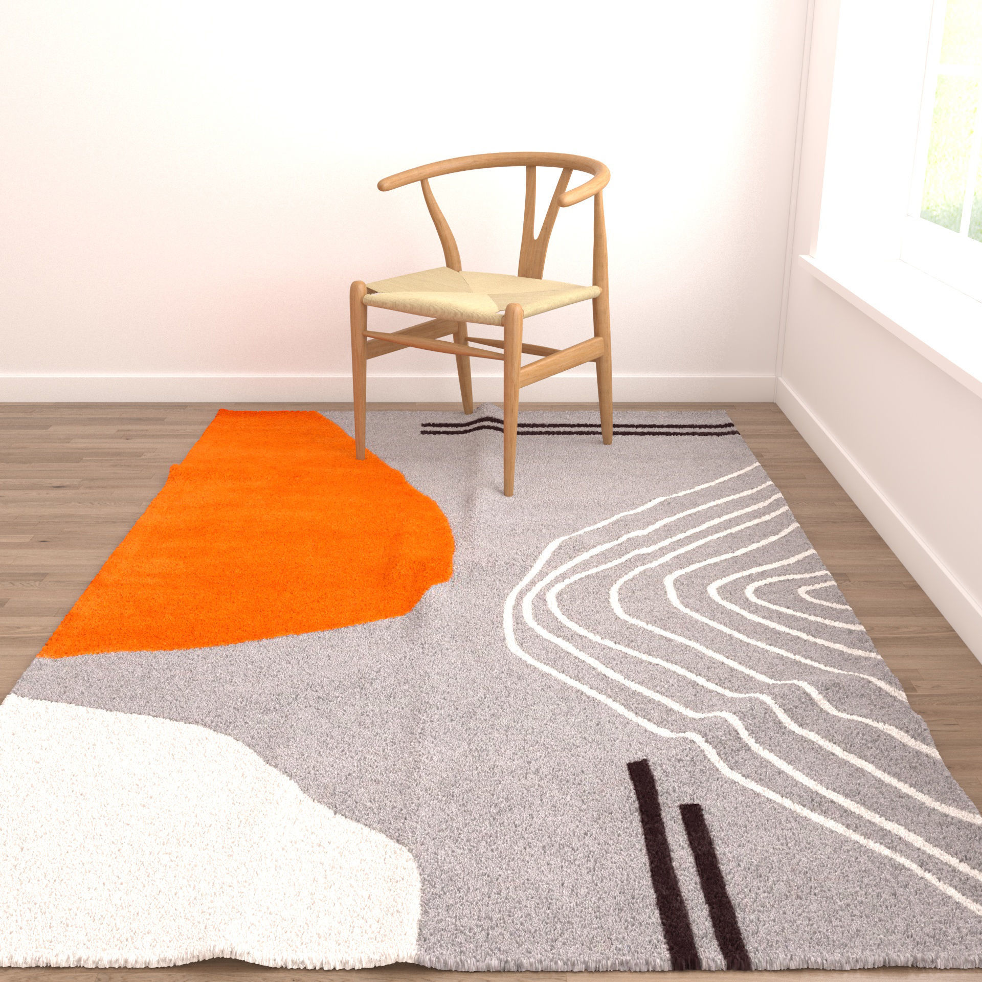 Rugs No 875 Low-poly 3D model_3