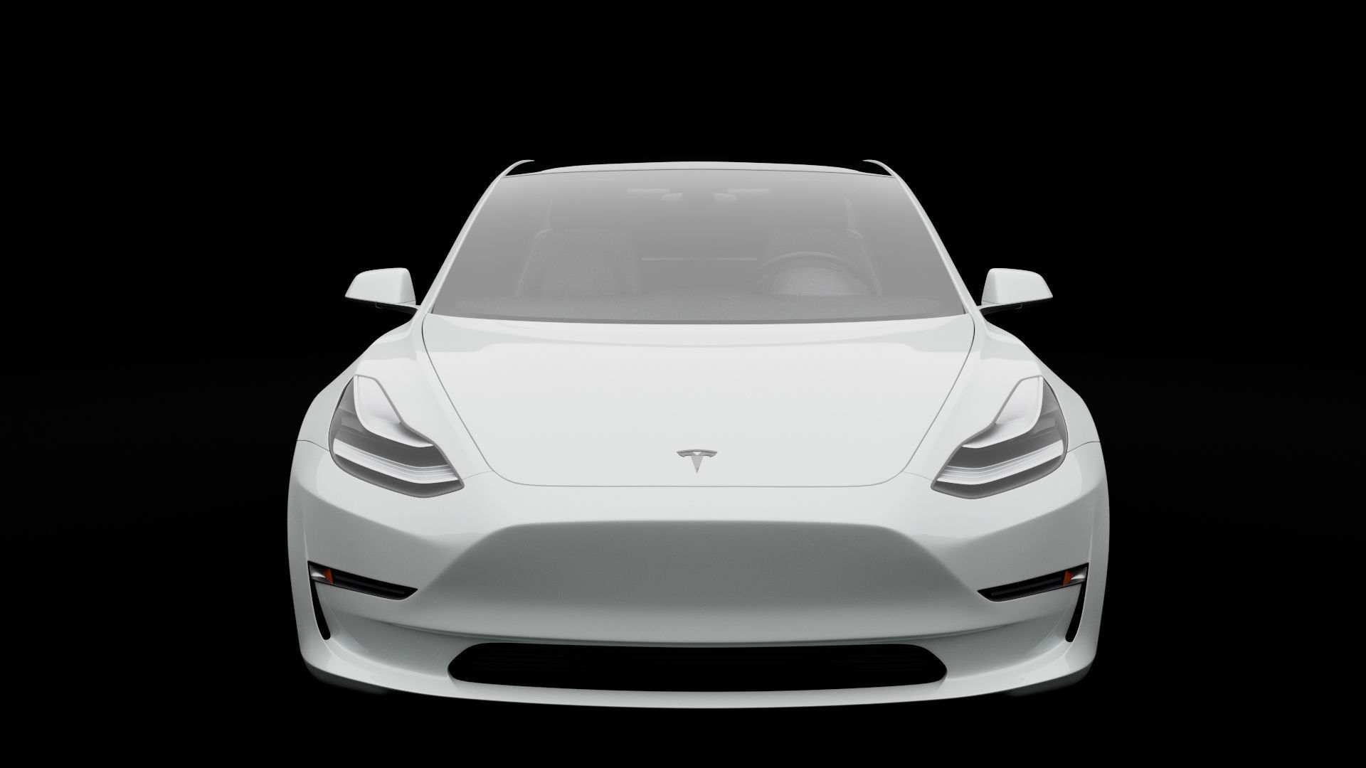 Tesla model 3 Realistic car 3D model_3
