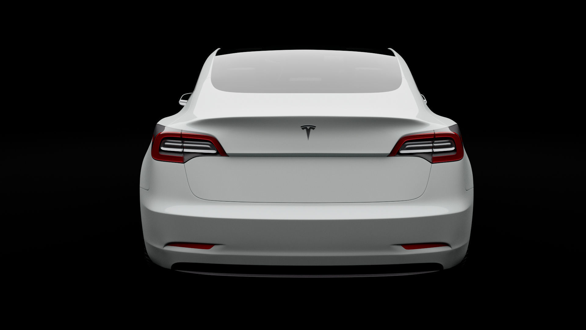 Tesla model 3 Realistic car 3D model_2