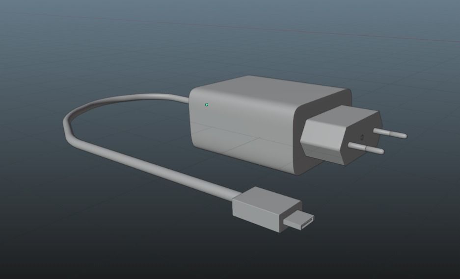 model phone charger adapter 3D model_1