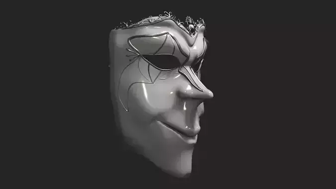 Boris Brejcha Venetian Carnival Mask  Realistic 3D print  3D model
