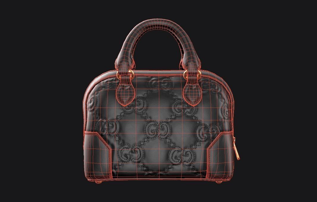 Handbag-GUCCI Low-poly 3D model_13