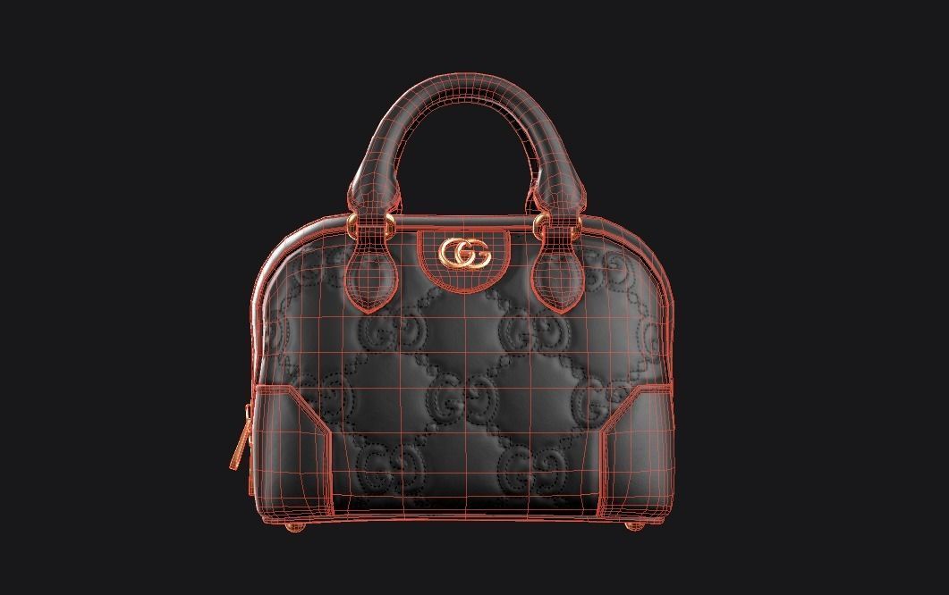 Handbag-GUCCI Low-poly 3D model_14