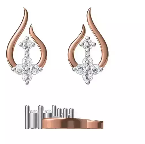 Women Earrings STL JCD Details 3D print model