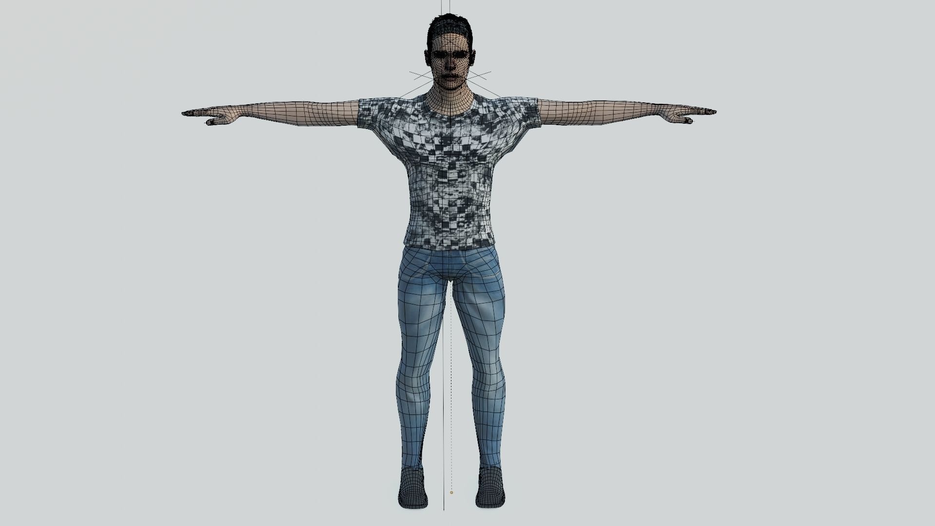Free male boy Rigged low poly model Low-poly 3D model_6
