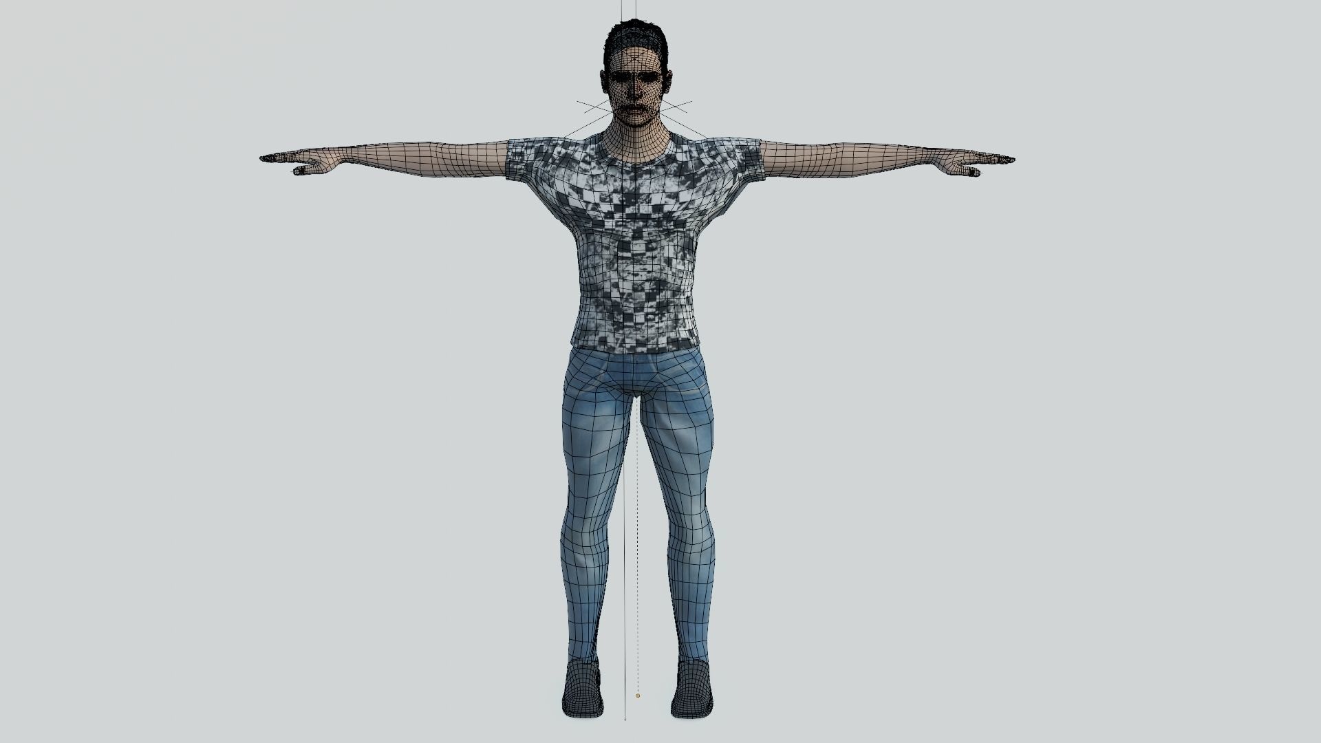 Free male boy Rigged low poly model Low-poly 3D model_7