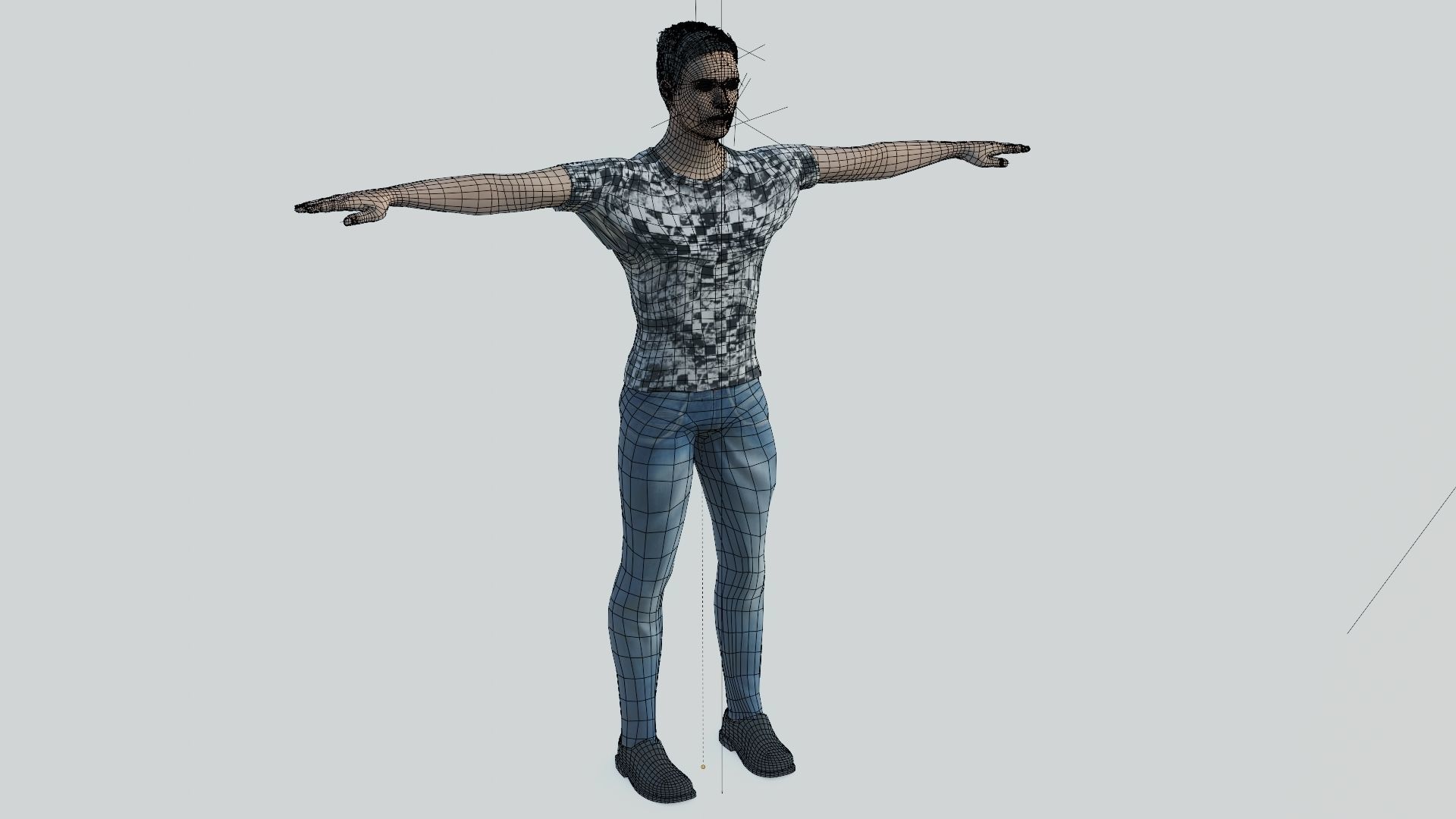 Free male boy Rigged low poly model Low-poly 3D model_11