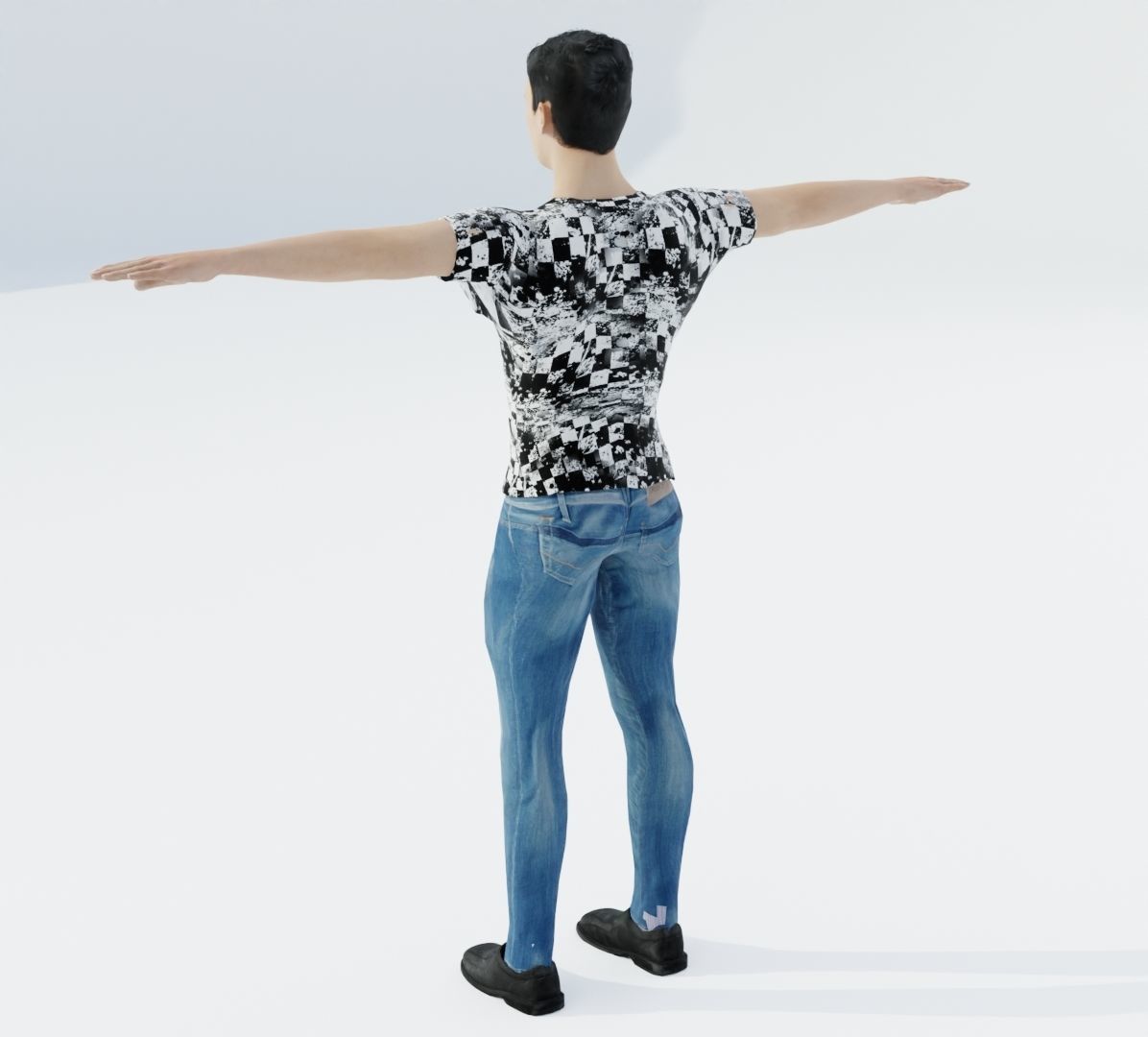 Free male boy Rigged low poly model Low-poly 3D model_4