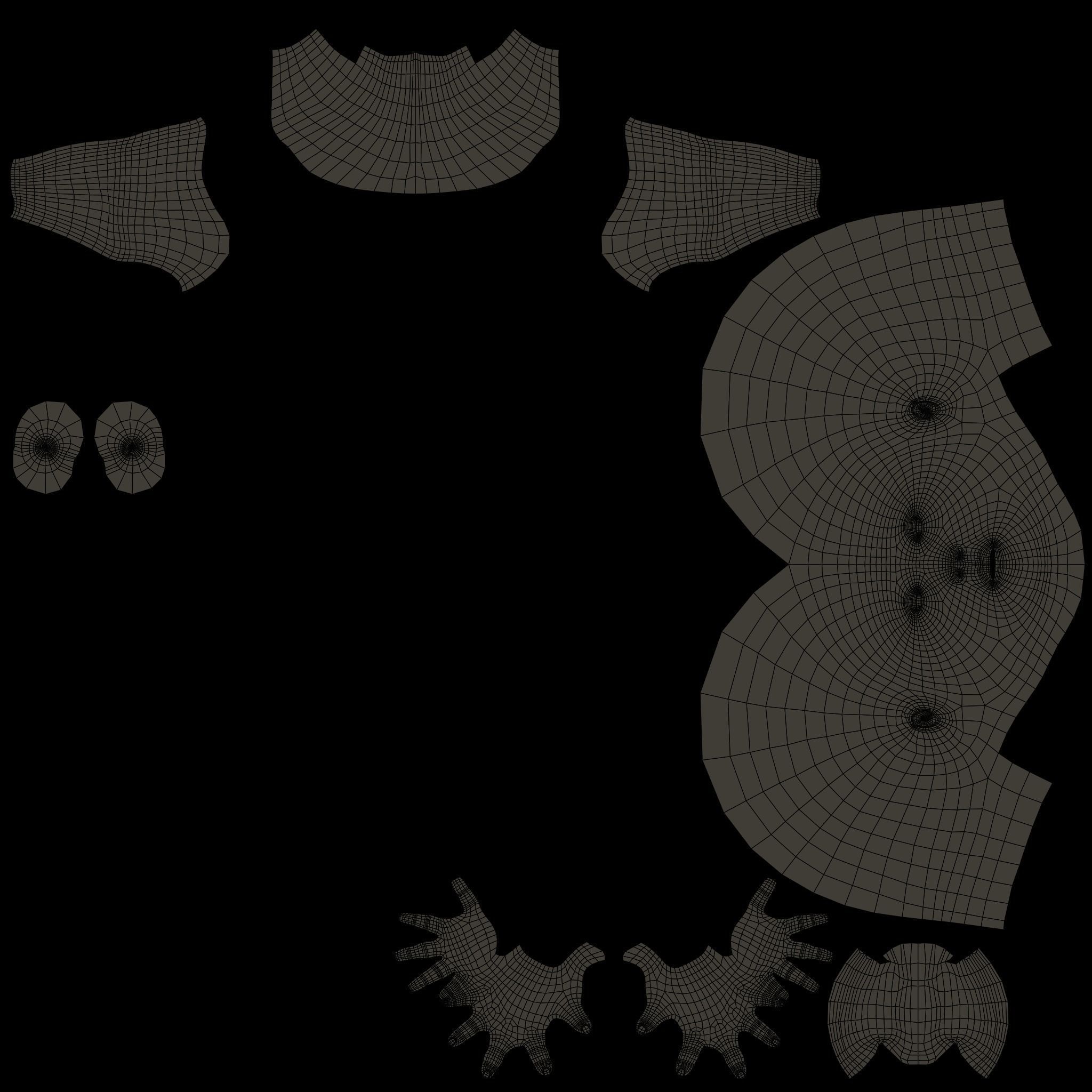 Free male boy Rigged low poly model Low-poly 3D model_13